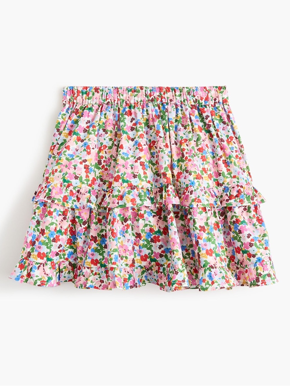 Crewcuts Pink Red Green Blue Yellow Floral Pleated Skirt. SIZE 10